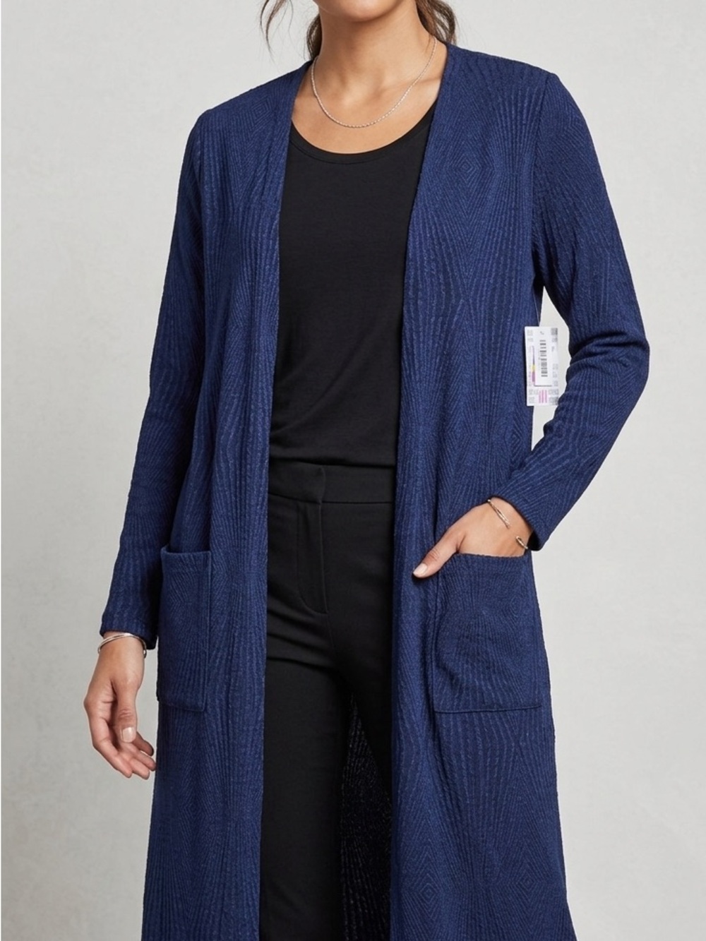 LuLaRoe Dark Navy Open-Front Long Cardigan